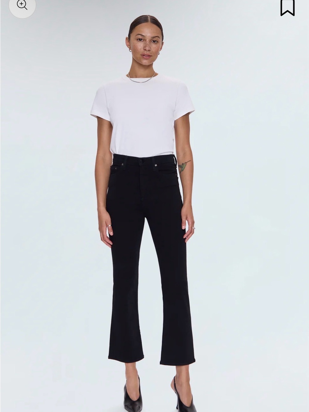 pistola Black High-Rise Cropped Flare Jeans - Picture 3 of 8